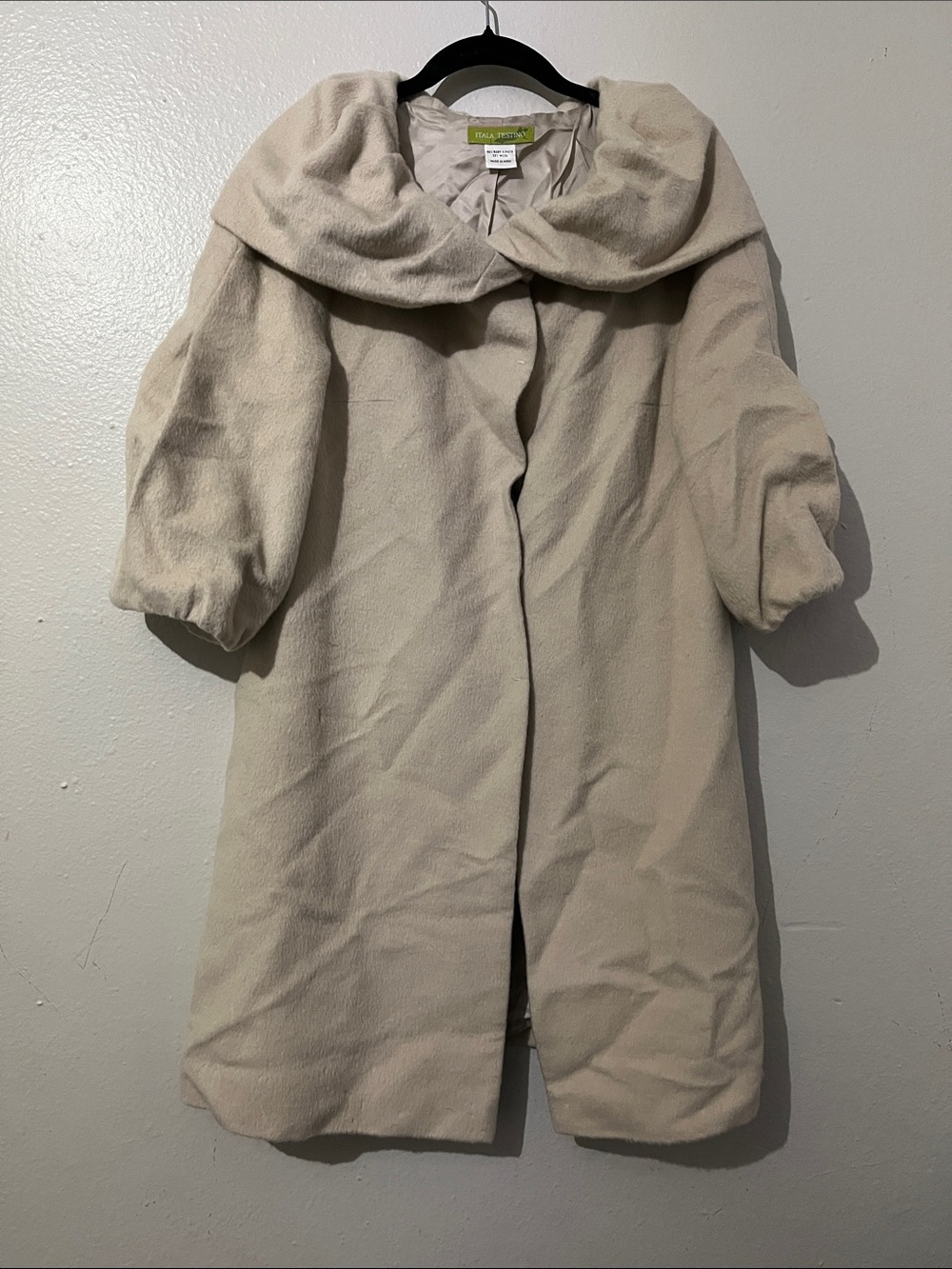Itala Testino BabyAlpaca/Wool Blend Shawl Collar Trench Coat